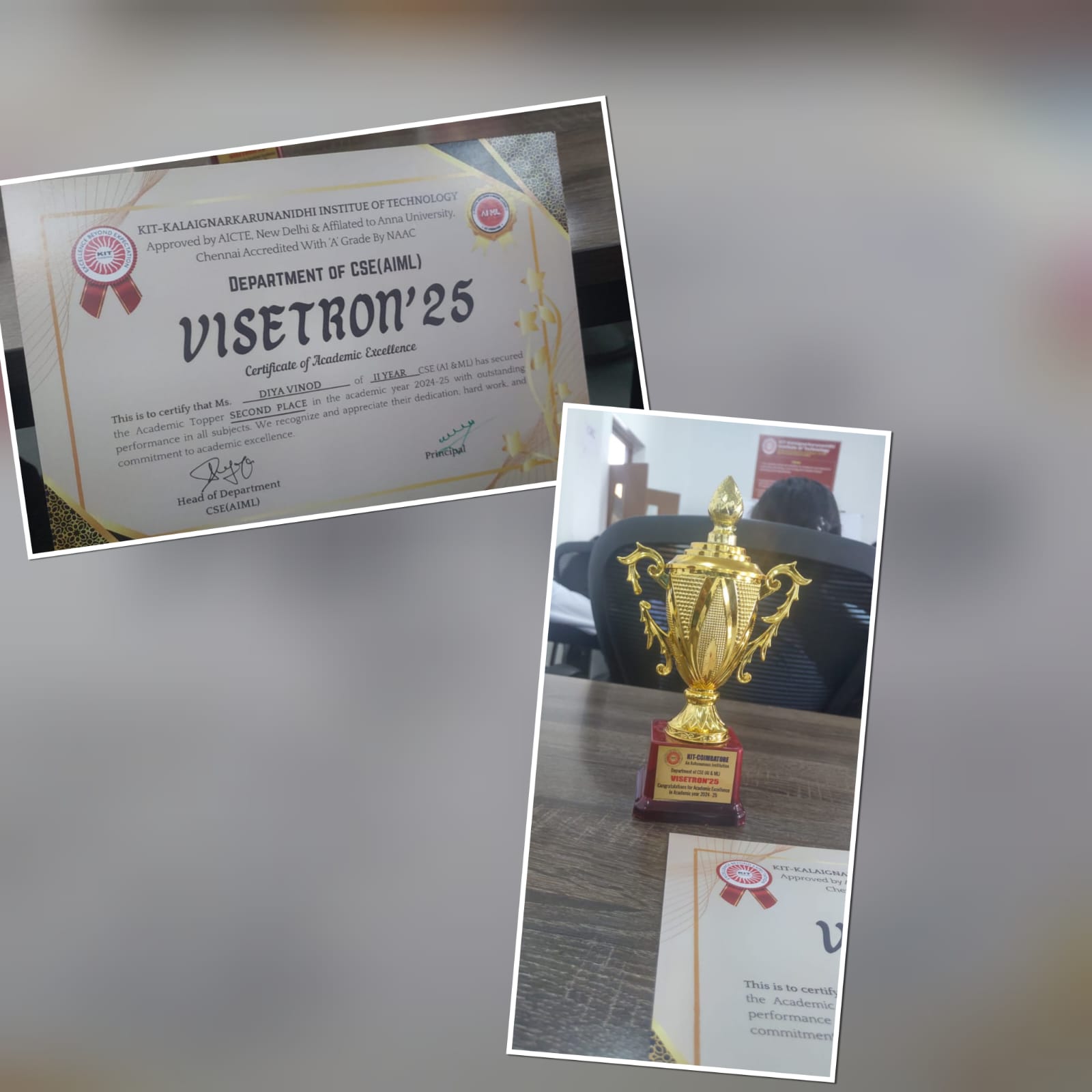 Department Rank 2, CSE AI and ML