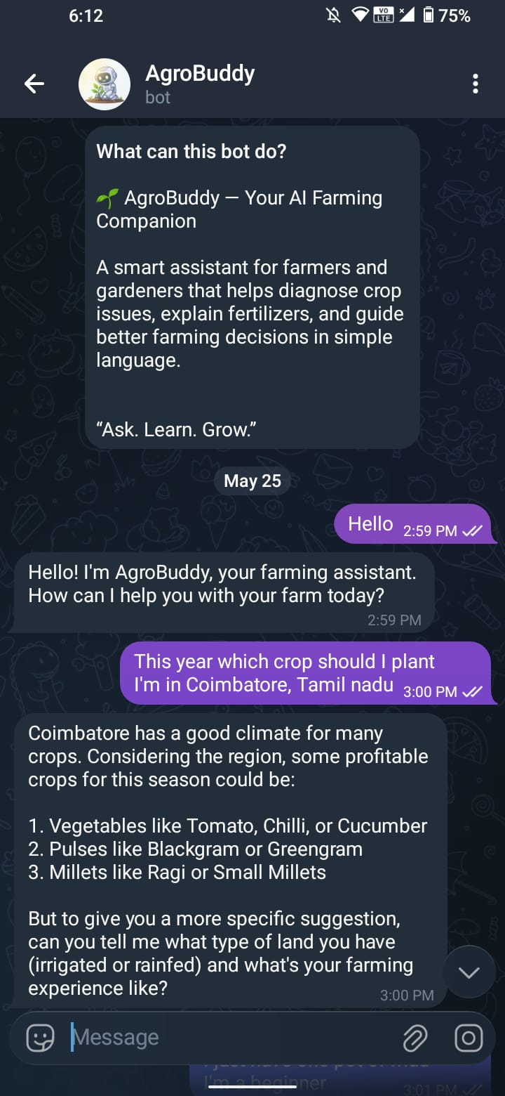 AgroBuddy AI farming assistant preview